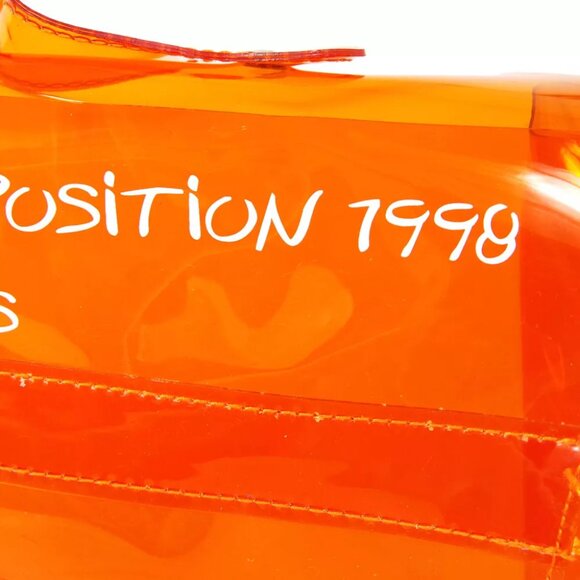 Hermes Orange Vinyl Kelly Beach Handbag SOUVENIR DE L'EXPOSITION 1998 91375 - Picture 10 of 12